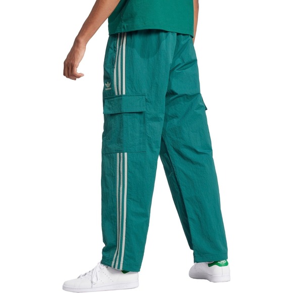 Mens ADIDAS ORIGINALS CARGO Trefoil Track PANTS Large JD0544 Collegiate Green - Picture 2 of 5